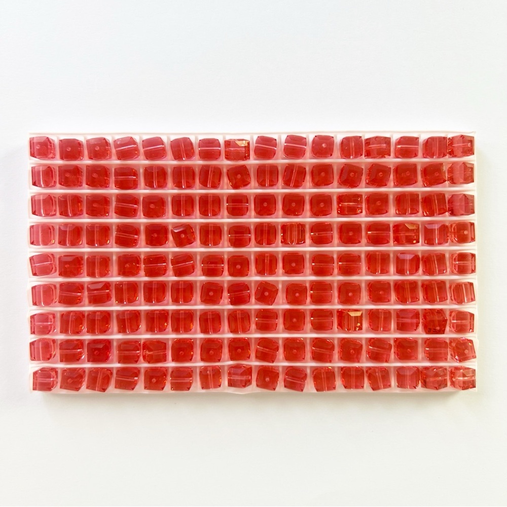 Factory Pack Swarovski Crystal 6mm Padparadscha Faceted Cube Beads